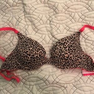 VS PINK - 34A cheetah print push-up bra